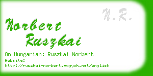 norbert ruszkai business card